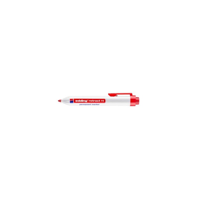 Marcatore EDDING 11 - Rosso - punta retrattile - conf. 10 pz